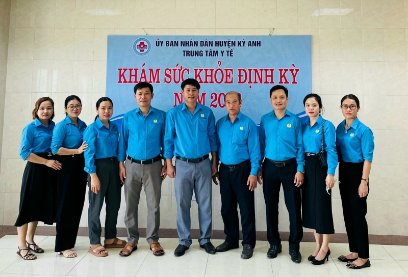 Công đoàn xã Kỳ Châu: Phối hợp tổ chức khám sức khỏe định kỳ cho đoàn viên năm 2023